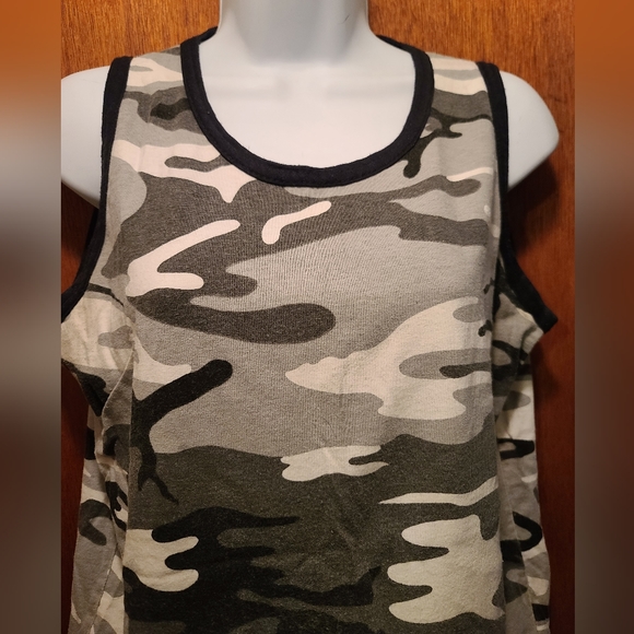 Black white & gray winter camo tank top szM - Picture 4 of 5